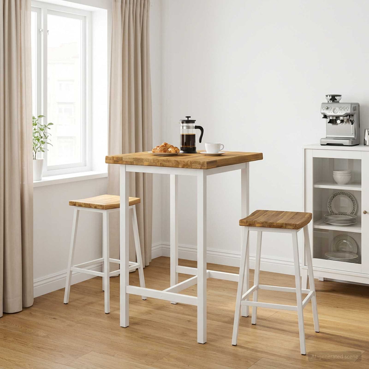 Live Edge Table Top 80 x 40 x 3.5 cm Rectangular White