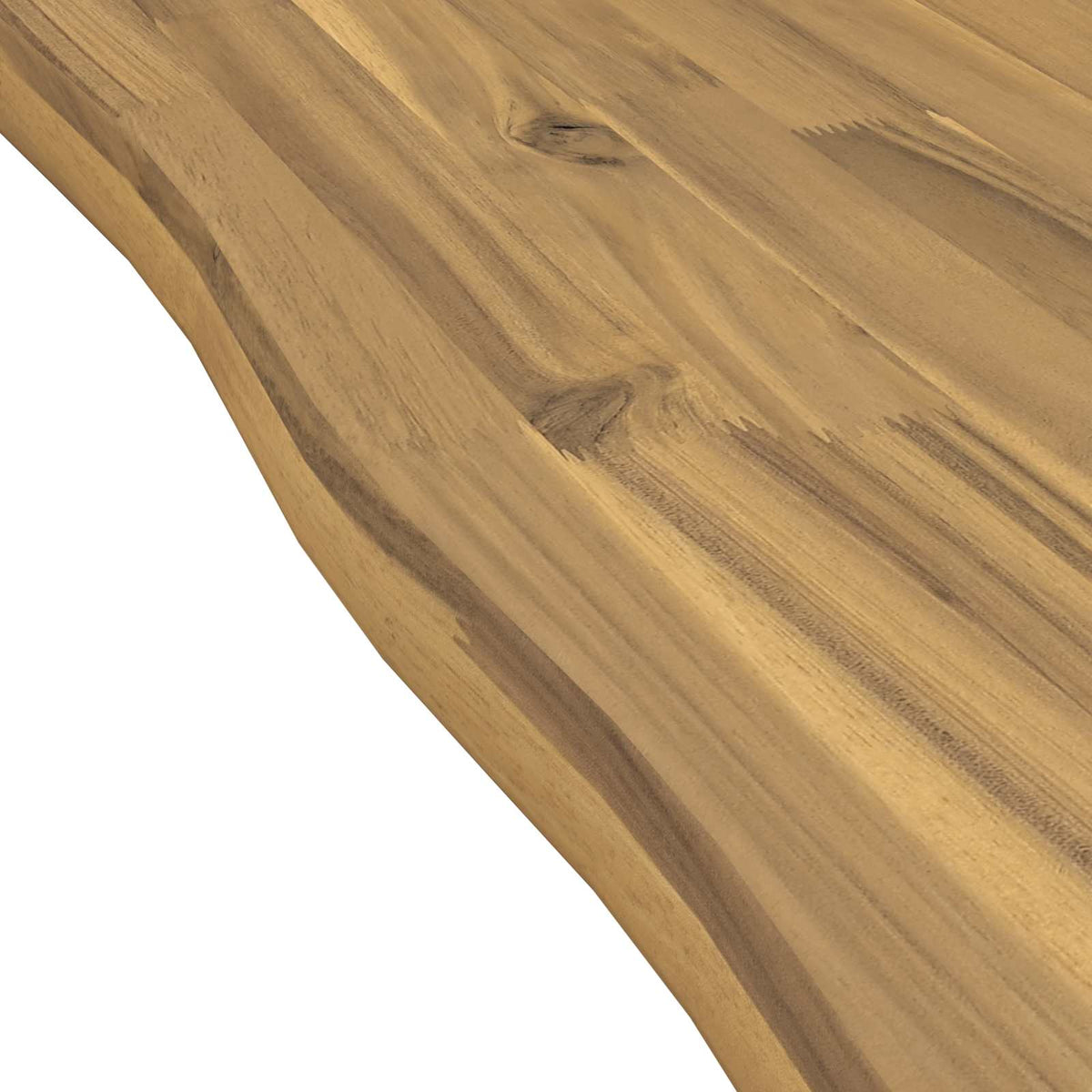 Live Edge Table Top 100 x 40 x 3.5 cm Rectangular White