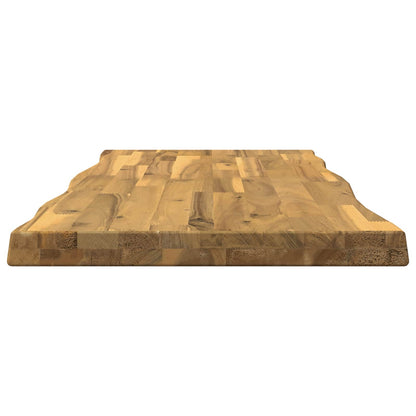 Live Edge Table Top 100 x 40 x 3.5 cm Rectangular White