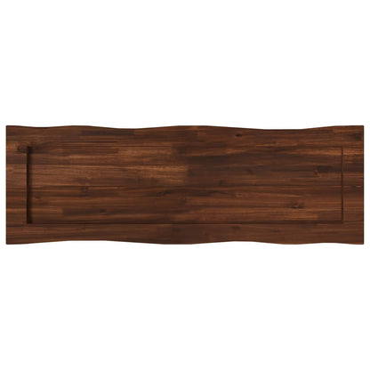 Live Edge Table Top 110 x 40 x 3.5 cm Rectangular Dark Brown