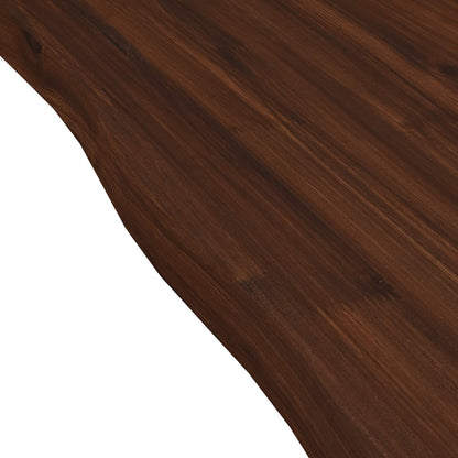 Live Edge Table Top 120 x 40 x 3.5 cm Rectangular Dark Brown