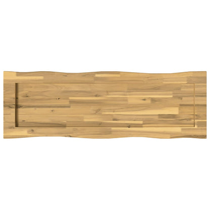 Live Edge Table Top 120 x 40 x 3.5 cm Rectangular White