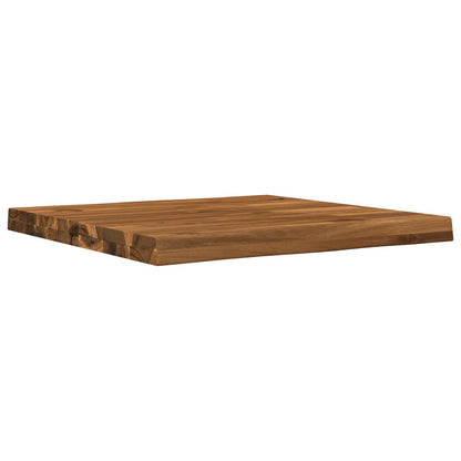 Live Edge Table Top 60 x 60 x 3.5 cm Square Solid Acacia Wood