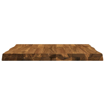 Live Edge Table Top 60 x 60 x 3.5 cm Square Solid Acacia Wood