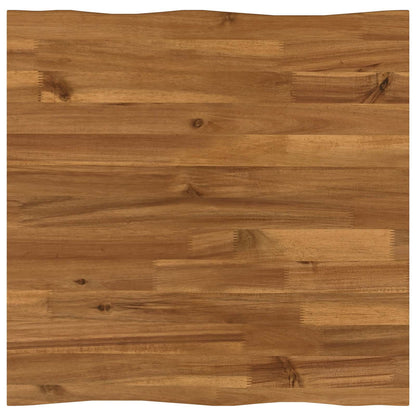 Live Edge Table Top 60 x 60 x 3.5 cm Square Solid Acacia Wood