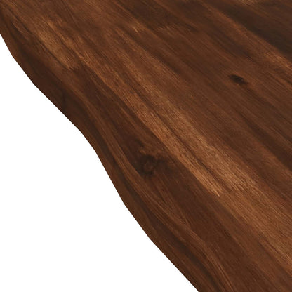 Live Edge Table Top 70 x 60 x 3.5 cm Rectangular Dark Brown