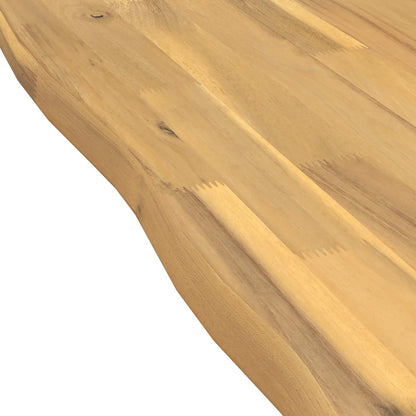 Live Edge Table Top 90 x 60 x 3.5 cm Rectangular White