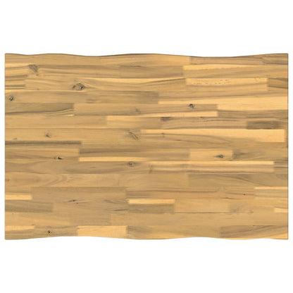 Live Edge Table Top 90 x 60 x 3.5 cm Rectangular White