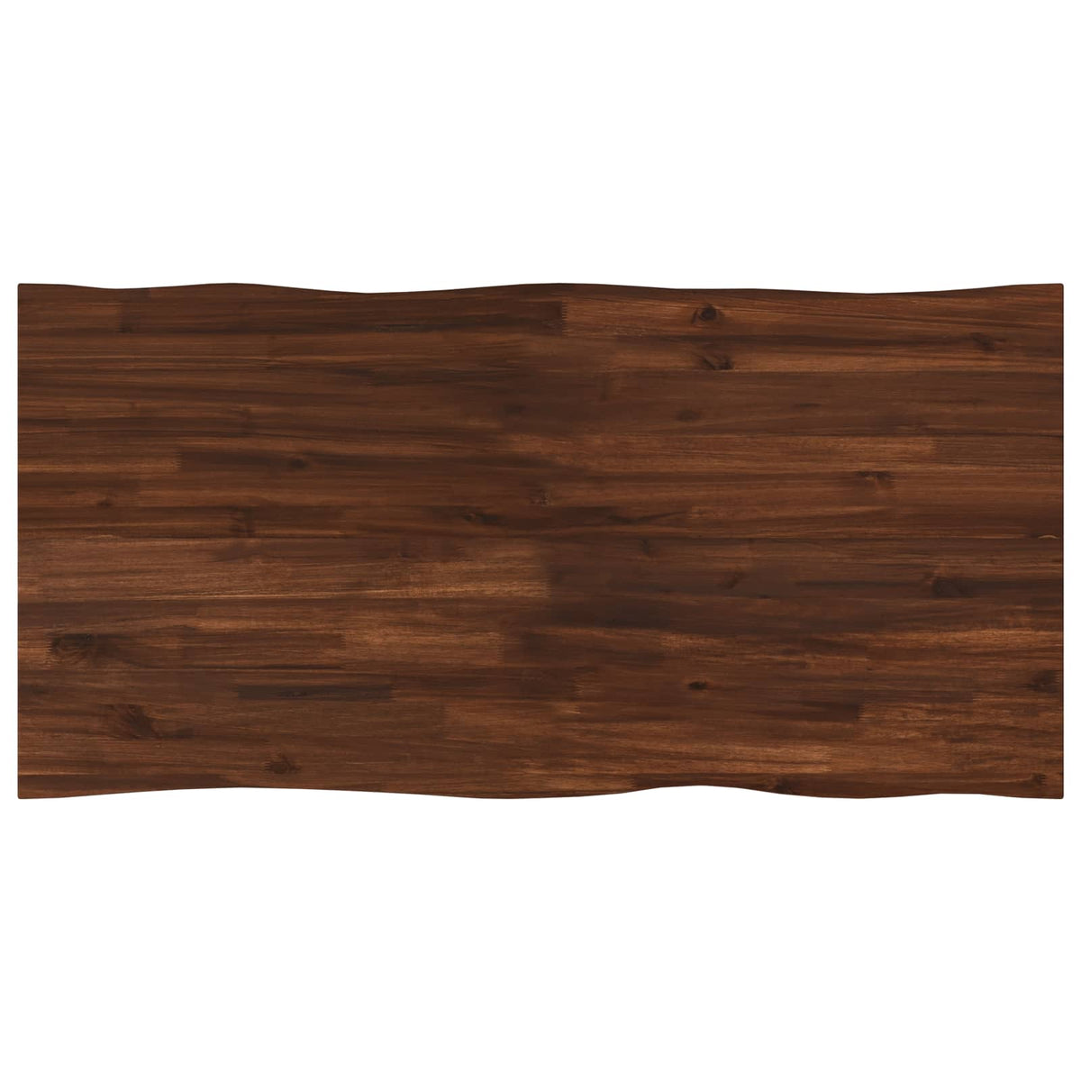 Live Edge Table Top 100 x 60 x 3.5 cm Rectangular Dark Brown