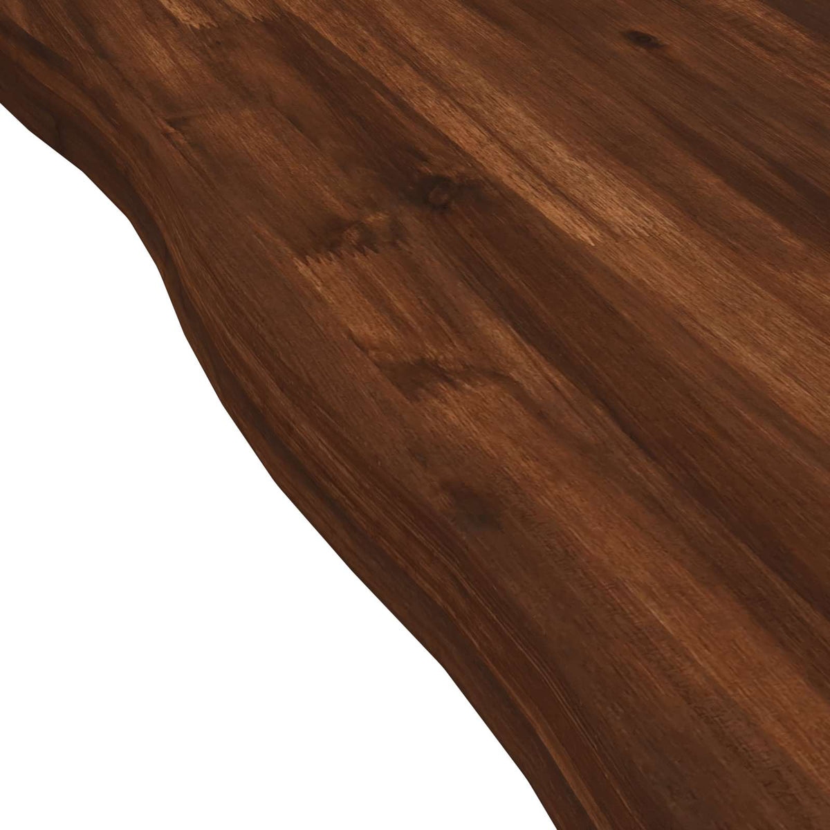 Live Edge Table Top 110 x 60 x 3.5 cm Rectangular Dark Brown