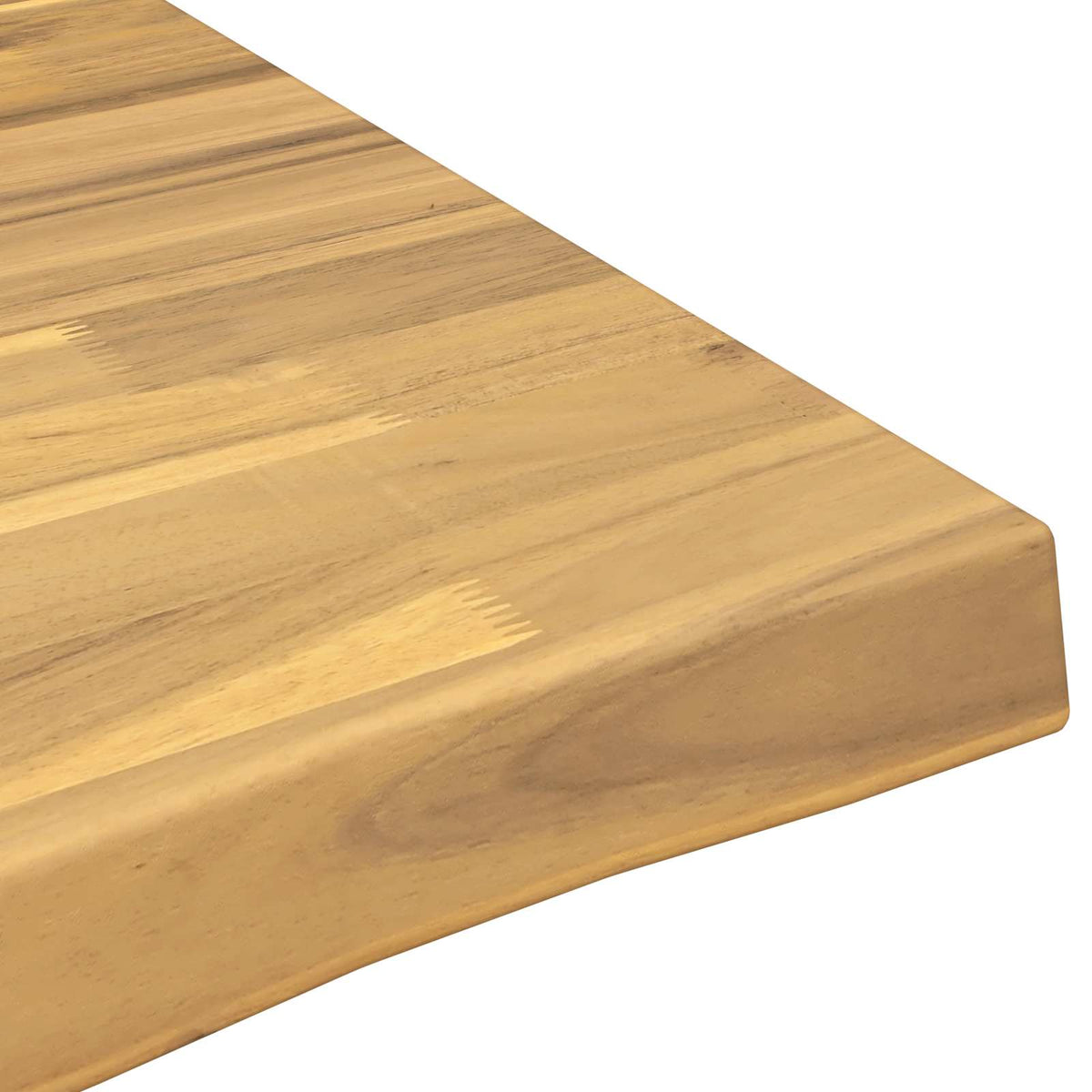 Live Edge Table Top 120 x 60 x 3.5 cm Rectangular White