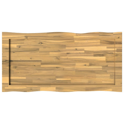 Live Edge Table Top 120 x 60 x 3.5 cm Rectangular White