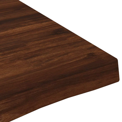 Live Edge Table Top 140 x 60 x 3.5 cm Rectangular Dark Brown