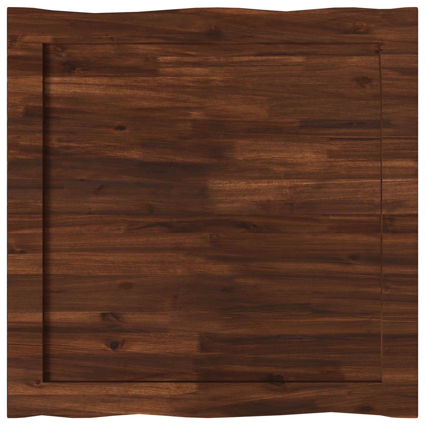 Live Edge Table Top 70 x 70 x 3.5 cm Square Solid Acacia Wood