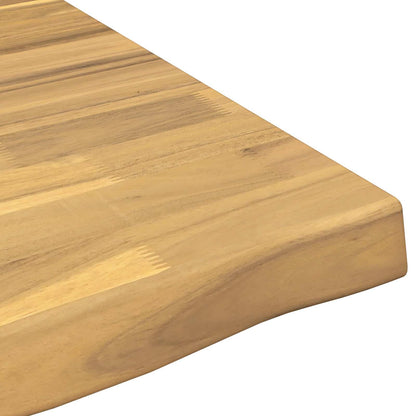 Live Edge Table Top 70 x 70 x 3.5 cm Square Solid Acacia Wood