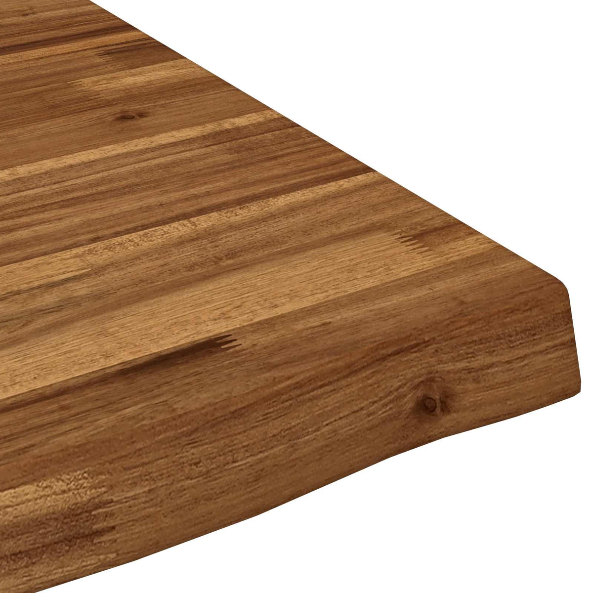 Live Edge Table Top 80 x 80 x 3.5 cm Square Solid Acacia Wood