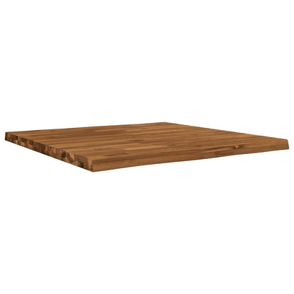 Live Edge Table Top 80 x 80 x 3.2 cm Square Solid Acacia Wood