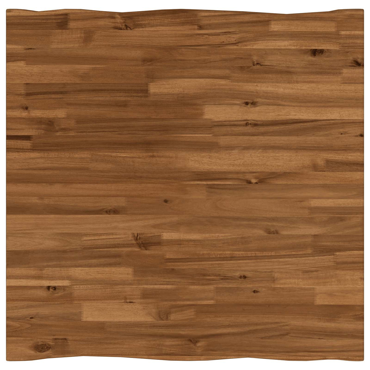 Live Edge Table Top 80 x 80 x 3.5 cm Square Solid Acacia Wood