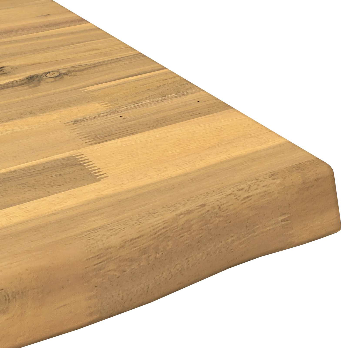 Live Edge Table Top 80 x 80 x 3.5 cm Square Solid Acacia Wood