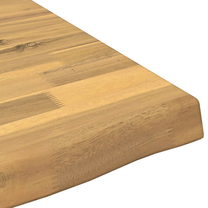Live Edge Table Top 80 x 80 x 3.5 cm Square Solid Acacia Wood