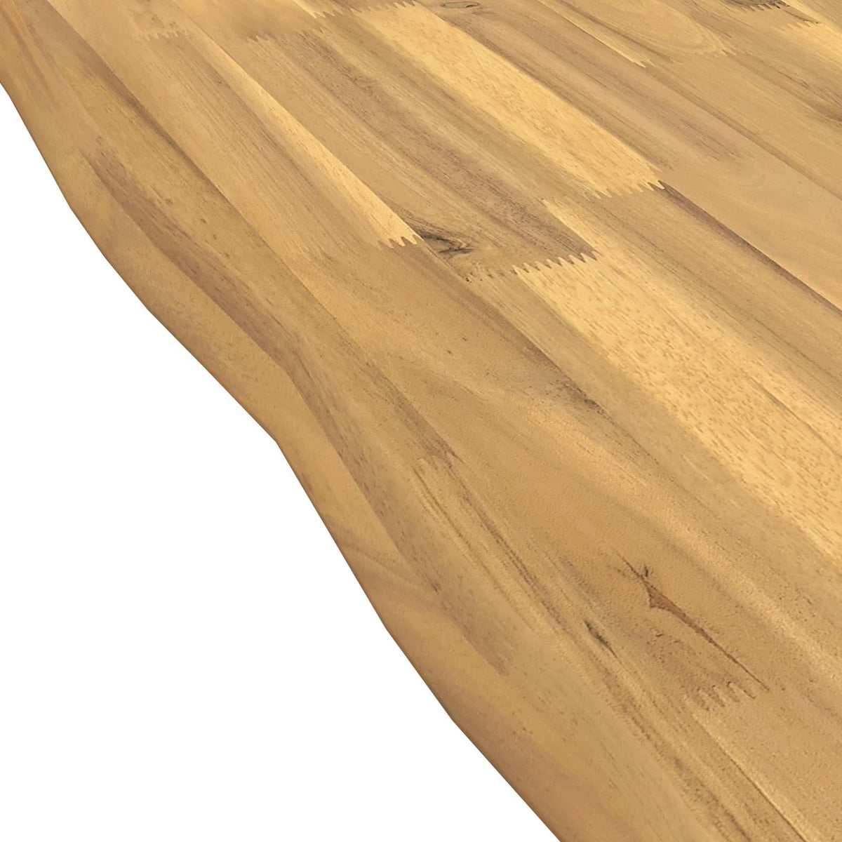 Live Edge Table Top 80 x 80 x 3.5 cm Square Solid Acacia Wood