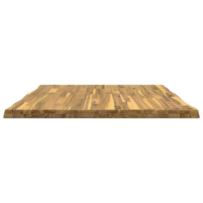 Live Edge Table Top 80 x 80 x 3.5 cm Square Solid Acacia Wood