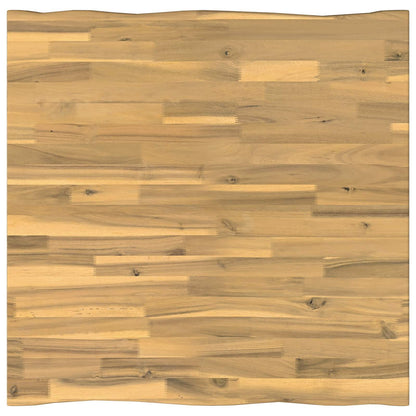 Live Edge Table Top 80 x 80 x 3.2 cm Square Solid Acacia Wood