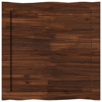 Live Edge Table Top 90 x 90 x 3.5 cm Square Solid Acacia Wood