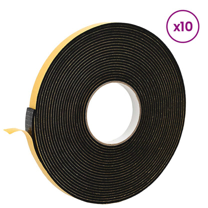 Self-adhesive Foam Tape 10 pcs Black 20mm x 10m CR Foam