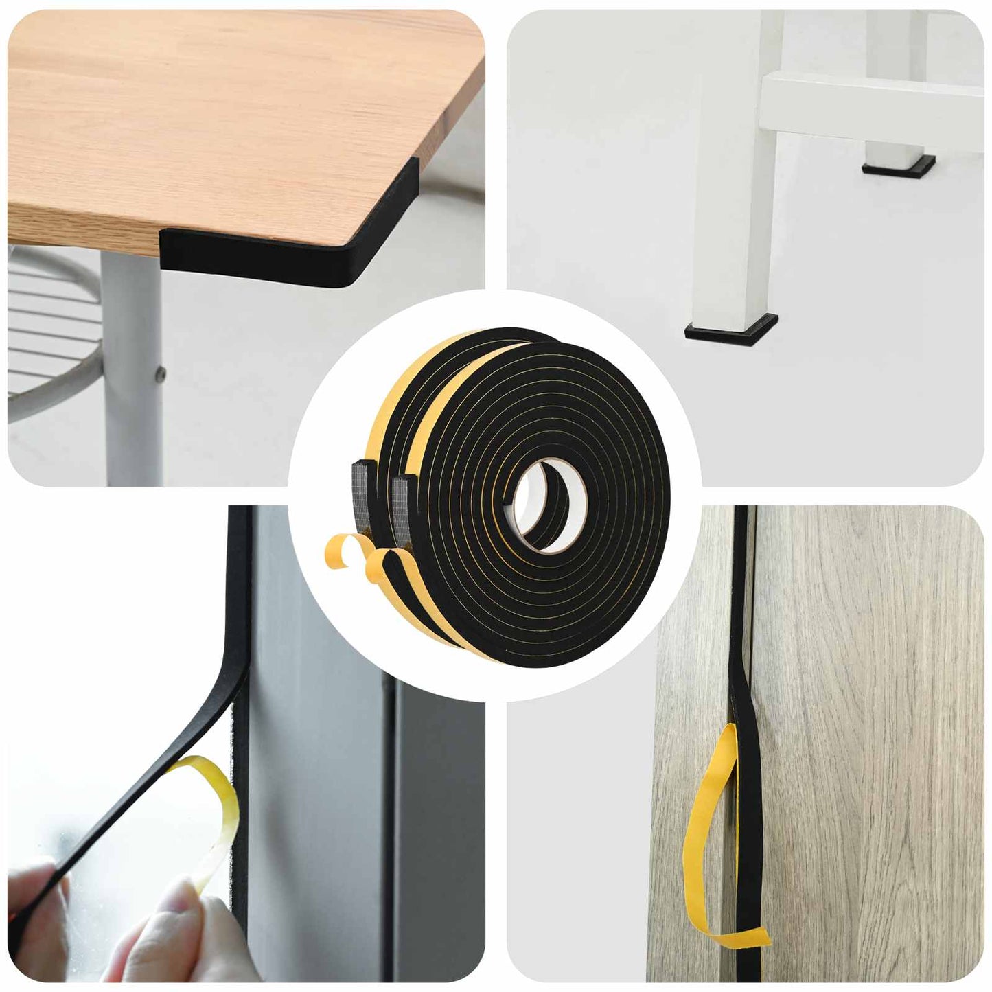 Self-adhesive Foam Tape 2 pcs Black 20mm x 5m CR Foam