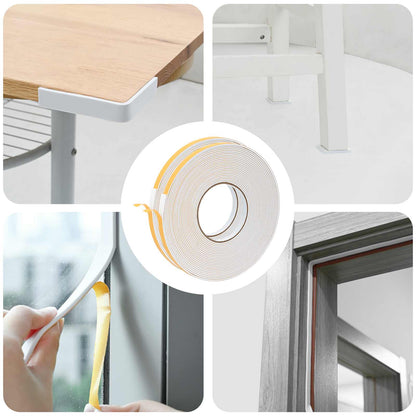 Self-adhesive Foam Tape 2 pcs White 10mm x 10m CR Foam