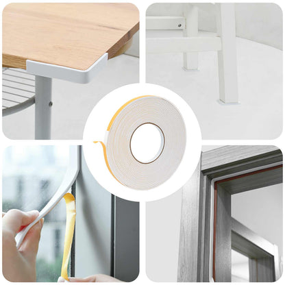 Self-adhesive Foam Tape White 10mm x 10m CR Foam