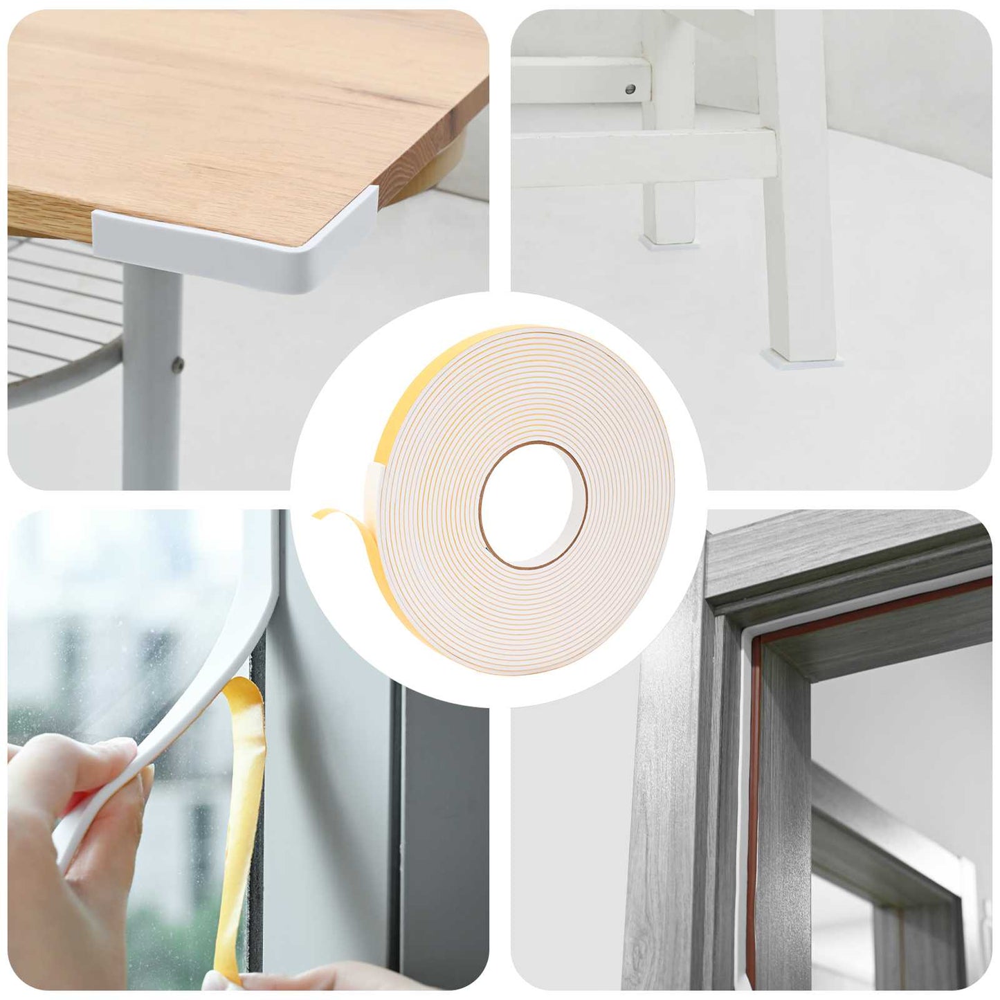 Self-adhesive Foam Tape White 15mm x 10m CR Foam