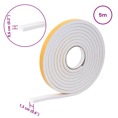 Self-adhesive Foam Tape 20 pcs White 15mm x 5m CR Foam