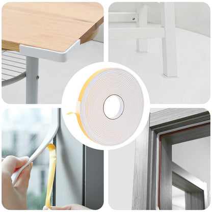 Self-adhesive Foam Tape 10 pcs White 20mm x 10m CR Foam