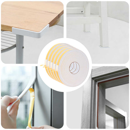 Self-adhesive Foam Tape 5 pcs White 20mm x 10m CR Foam