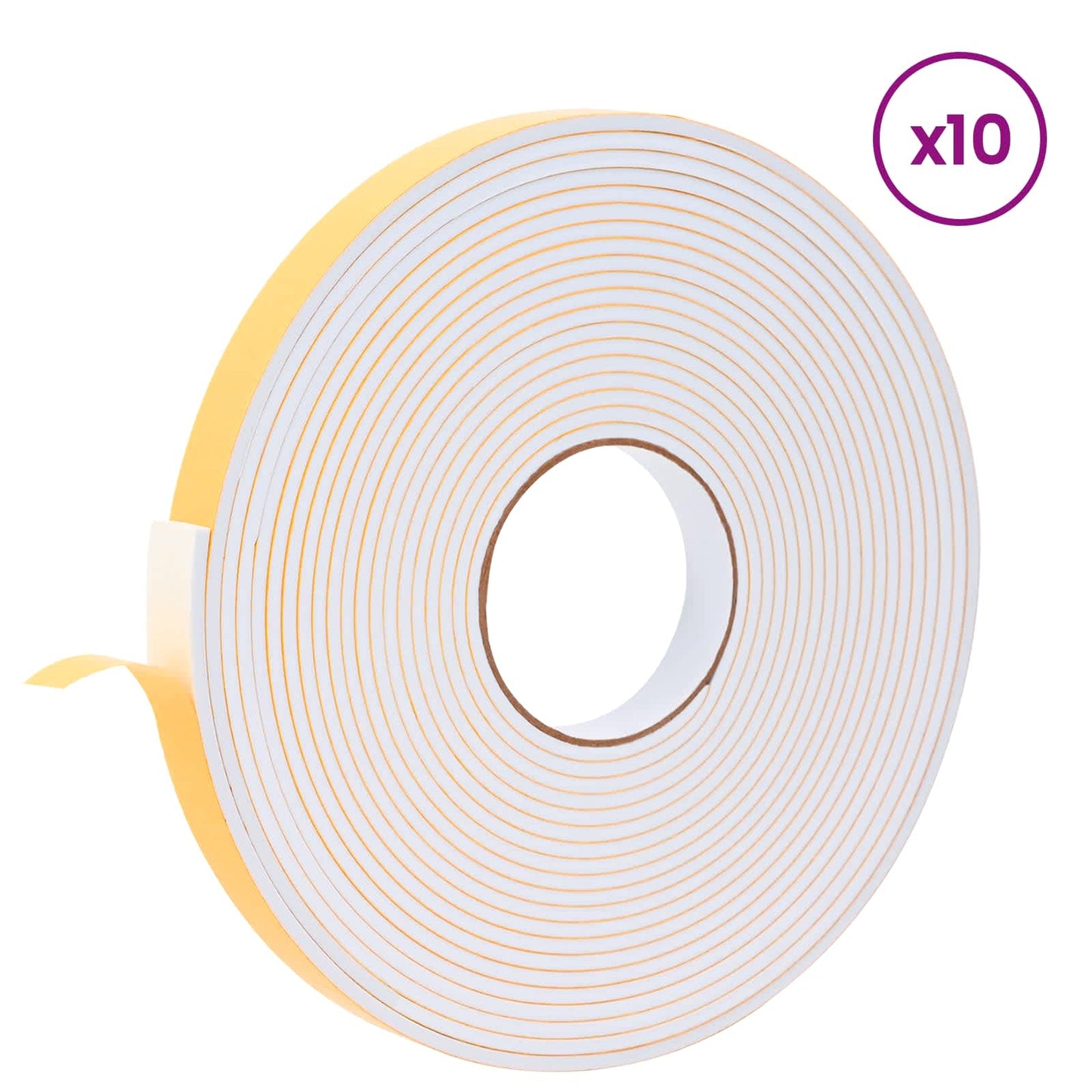 Self-adhesive Foam Tape 10 pcs White 20mm x 10m CR Foam