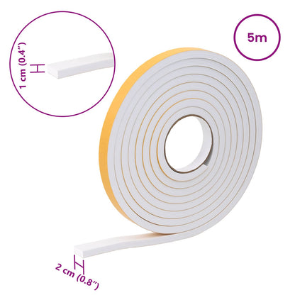Self-adhesive Foam Tape 10 pcs White 20mm x 5m CR Foam