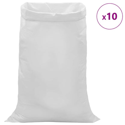 Woven Sacks 10 pcs White 100 x 150 cm PP