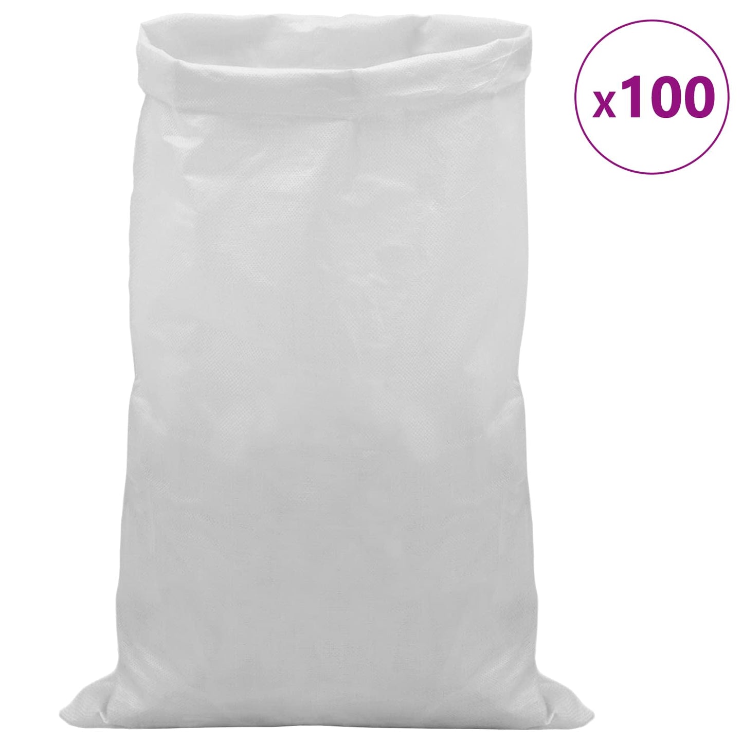 Woven Sacks 100 pcs White 70 x 110 cm PP