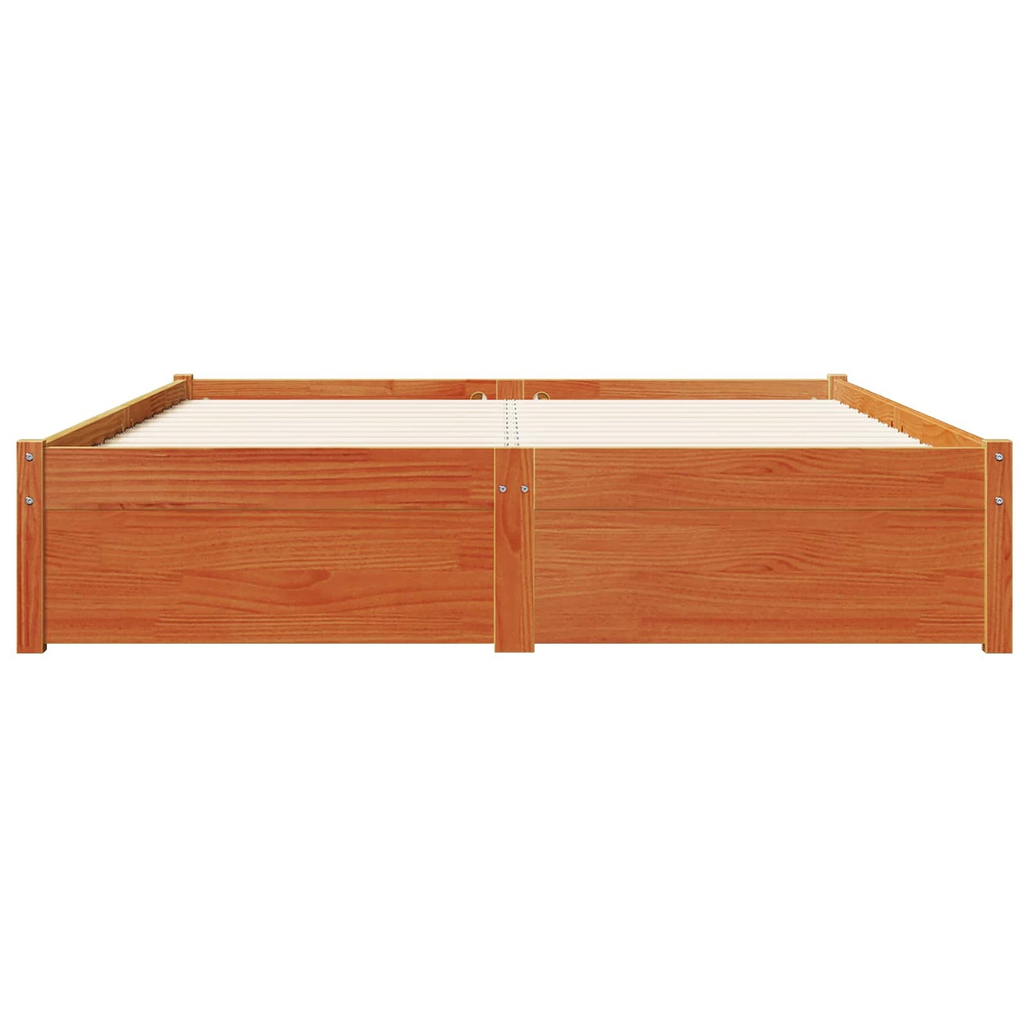 Bed Frame with Drawer Wax Brown 120 x 200 cm Solid Pine Wood