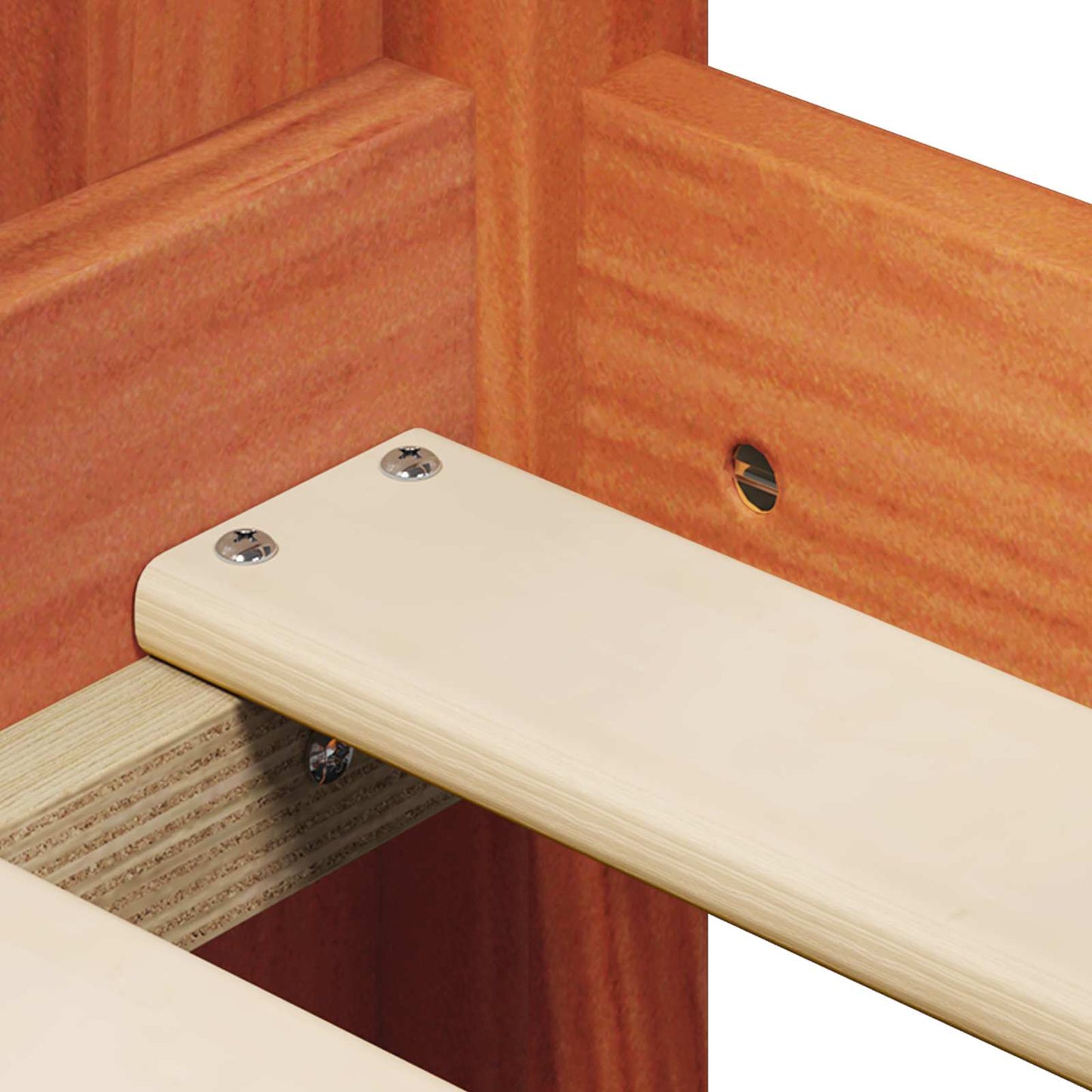 Loft Bed Frame Wax Brown 90 x 190 cm Solid Pine Wood