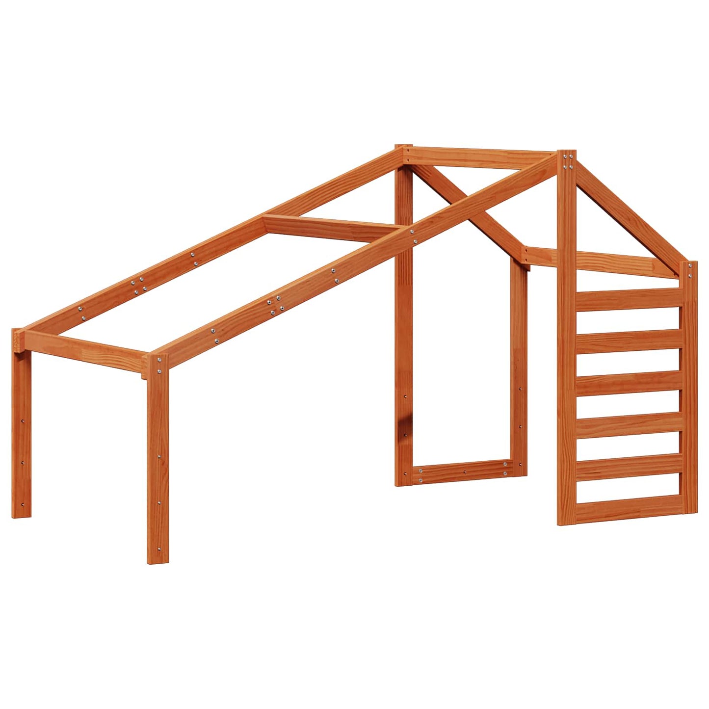 Loft Bed Frame Wax Brown 90 x 190 cm Solid Pine Wood