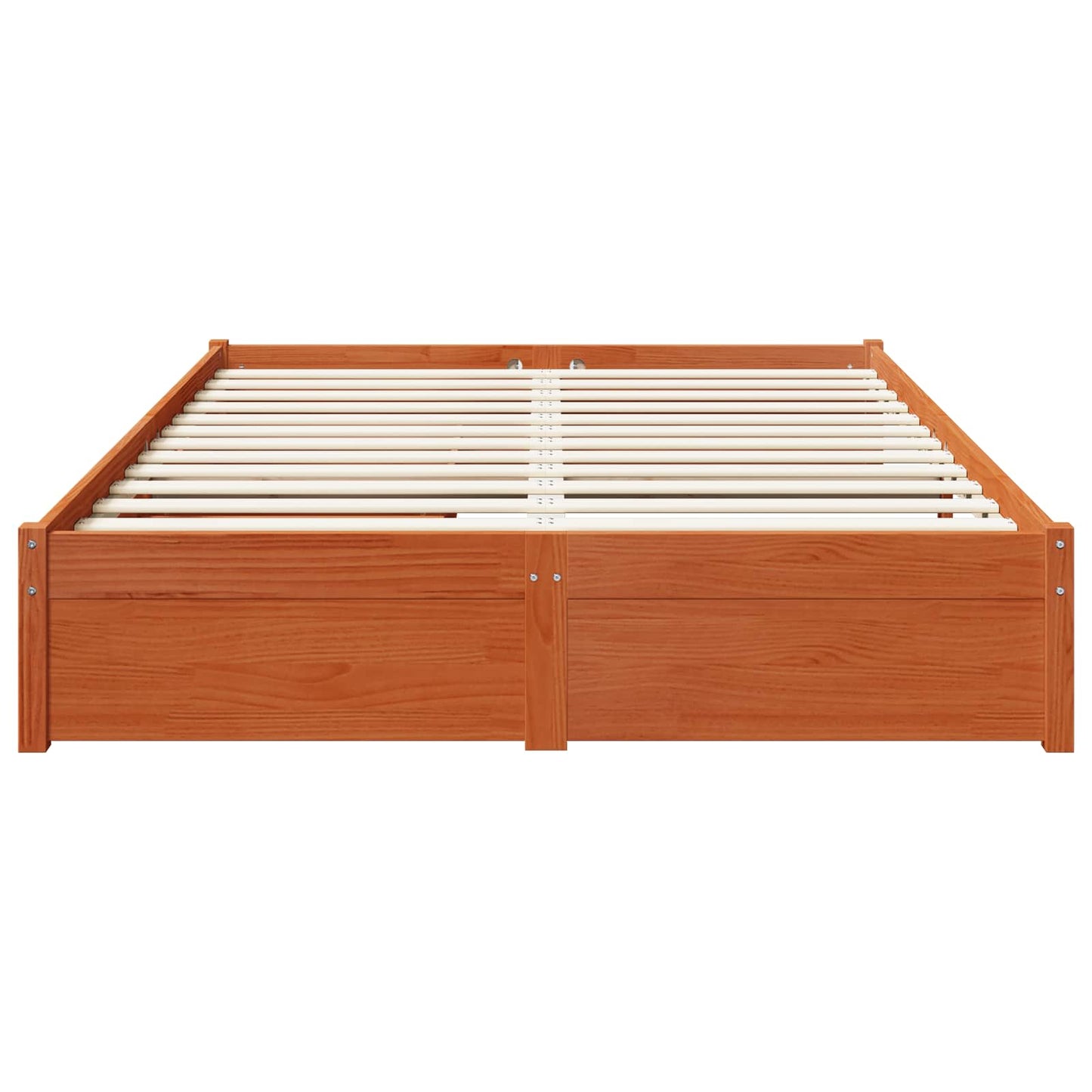 Bed Frame with Drawer Wax Brown 140 x 200 cm Solid Pine Wood