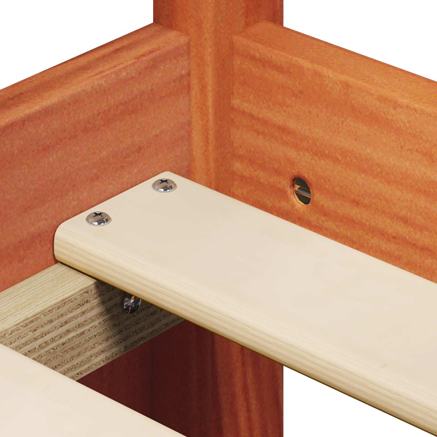 Loft Bed Frame Wax Brown 90 x 190 cm Solid Pine Wood