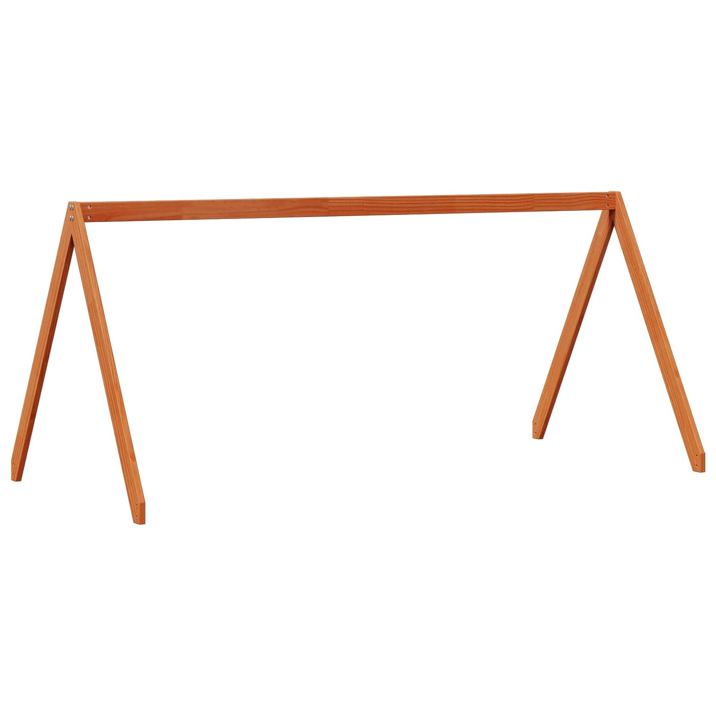 Loft Bed Frame Wax Brown 90 x 190 cm Solid Pine Wood