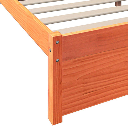Bookcase Bed 2 pcs Wax Brown 200 x 150 cm Solid Pine Wood