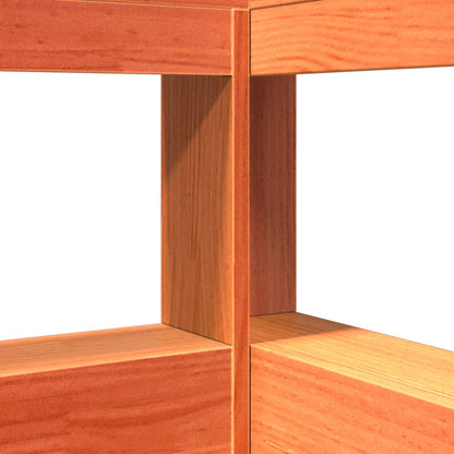 Bookcase Bed 2 pcs Wax Brown 200 x 150 cm Solid Pine Wood