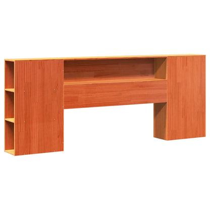 Bed Frame with Storage Headboard with Headboard 2 pcs Wax Brown