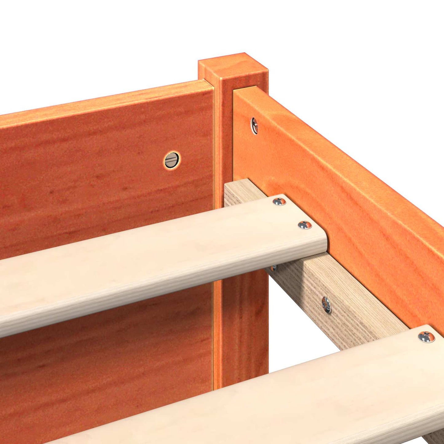 Bed Frame with Storage Headboard Wax Brown 120 x 200 cm
